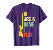 Ladda upp bild till gallerivisning, In Jesus' Name I Play Christian Musician Fun Music TShirt 590027