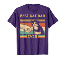 Ladda upp bild till gallerivisning, Best Cat Dad Ever Paw Fist Bump Fit Vintage Retro Gift Men TShirt933880