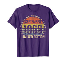 Ladda upp bild till gallerivisning, Born September 1969 Limited Edition Bday Gifts 50th Birthday T-Shirt 59804