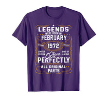 Ladda upp bild till gallerivisning, Legends Were Born In February 1972 48th Birthday Gift T-Shirt-2882258