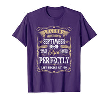 Ladda upp bild till gallerivisning, September 1939 80th Birthday Gift 80 Year Old Men Women T-Shirt 138436