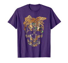 Ladda upp bild till gallerivisning, Hunting Camouflage Skull with Leopard Bandana Halloween T-Shirt 379262