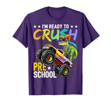 Ladda upp bild till gallerivisning, Preschool Dinosaur Monster Truck Back to School Shirt Boys 96782