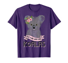Ladda upp bild till gallerivisning, Just A Girl Who Loves Koalas Koala Bear T-Shirt-240525
