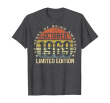 Ladda upp bild till gallerivisning, Born October 1969 Limited Edition Bday Gifts 50th Birthday T-Shirt 103186