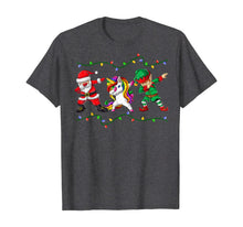 Ladda upp bild till gallerivisning, Funny shirts V-neck Tank top Hoodie sweatshirt usa uk au ca gifts for Dabbing Santa Elf Unicorn Christmas Kids Boys Men Xmas Gifts T-Shirt 526234
