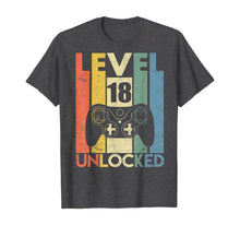 Ladda upp bild till gallerivisning, Level 18 Unlocked Tshirt 18th Video Gamer Birthday Boy Gifts 248399