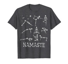 Ladda upp bild till gallerivisning, Funny Namaste Skeleton Yoga Skull Halloween Hippie Peace T-Shirt 297645