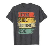 Ladda upp bild till gallerivisning, Legend Since October 2007 12th Birthday Gifts 12 Year Old T-Shirt 206848