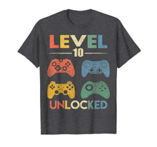 Ladda upp bild till gallerivisning, Level 10 Unlocked Shirt Funny Video Gamer 10th Birthday Gift 150270