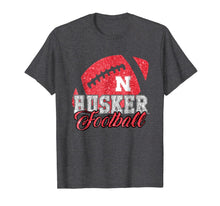 Ladda upp bild till gallerivisning, Nebraska Cornhuskers Glitter Football With Team Name T-Shirt 174589