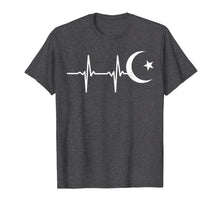 Ladda upp bild till gallerivisning, Muslim heartbeats Gift Ramadan moon Crescent clothes Eid tee T-Shirt 320372