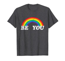 Ladda upp bild till gallerivisning, Retro LGBT T-Shirt| Cool Distressed Tops| Be You Rainbow Tee T-Shirt 95409