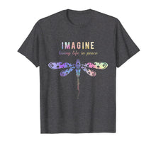 Ladda upp bild till gallerivisning, Funny shirts V-neck Tank top Hoodie sweatshirt usa uk au ca gifts for Dragonfly Imagine Living Life In Peace Hippie Shirt 2000662