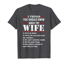 Ladda upp bild till gallerivisning, Mens 5 Things You Should Know About My Wife Tshirt Husband Gifts