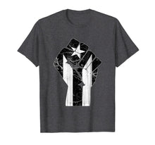 Ladda upp bild till gallerivisning, Puerto Rico Resiste Black Flag TShirt Fist 53508
