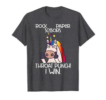 Ladda upp bild till gallerivisning, Funny shirts V-neck Tank top Hoodie sweatshirt usa uk au ca gifts for Rock Paper Scissors Throat Punch I Win Funny Unicorn Shirt 1526422