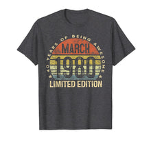 Ladda upp bild till gallerivisning, 40 Year Old Gifts March 1980 Limited Edition 40th Birthday T-Shirt-145462