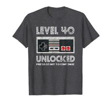 Ladda upp bild till gallerivisning, 40 Year Old Fourty Birthday Gift Level 40 unlocked gamer T-Shirt-201277