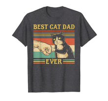 Ladda upp bild till gallerivisning, Best Cat Dad Ever Paw Fist Bump Fit Vintage Retro Gift Men TShirt933880