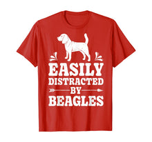 Ladda upp bild till gallerivisning, Funny shirts V-neck Tank top Hoodie sweatshirt usa uk au ca gifts for Easily Distracted By Beagles Funny Dog Lover Gifts Beagle T-Shirt 879791