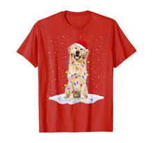 Ladda upp bild till gallerivisning, Funny shirts V-neck Tank top Hoodie sweatshirt usa uk au ca gifts for Golden retriever Santa Christmas Tree Lights Xmas Gifts T-Shirt 740329