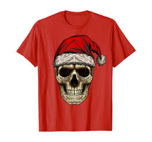 Ladda upp bild till gallerivisning, Funny shirts V-neck Tank top Hoodie sweatshirt usa uk au ca gifts for Santa Hat Sugar Skull Day Of The Dead Funny Christmas Skull T-Shirt 669252