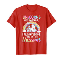 Ladda upp bild till gallerivisning, Unicorns Are Awesome I Am Awesome Therefore I Am A Unicorn T-Shirt 424451