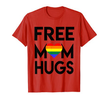 Ladda upp bild till gallerivisning, free mom hugs tshirt rainbow heart LGBT pride month T-Shirt 115838