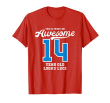 Ladda upp bild till gallerivisning, Funny shirts V-neck Tank top Hoodie sweatshirt usa uk au ca gifts for 14th Birthday Gift T-Shirt Awesome 14 Year Old 685290