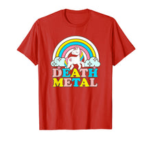 Ladda upp bild till gallerivisning, Funny shirts V-neck Tank top Hoodie sweatshirt usa uk au ca gifts for Death Metal Funny Rainbow Unicorn Novelty T-Shirt 2082020