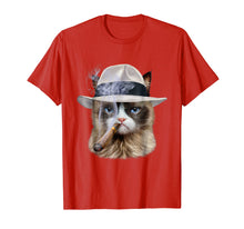 Ladda upp bild till gallerivisning, Funny shirts V-neck Tank top Hoodie sweatshirt usa uk au ca gifts for Disgruntle Cat with Cigar in Fedora Panama Hat, T-Shirt 4175916