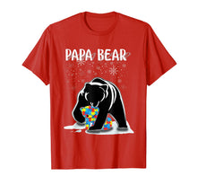 Ladda upp bild till gallerivisning, Papa Bear Autism Awareness Gift For Dad With Son Or Daughter TShirt299155