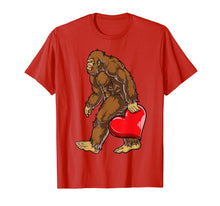 Ladda upp bild till gallerivisning, Bigfoot Heart Funny Valentines Day Men Love Sasquatch Gifts T-Shirt-418972