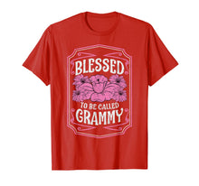 Ladda upp bild till gallerivisning, Blessed To Be Called Grammy Cute Floral Christmas Gifts T-Shirt-3159722