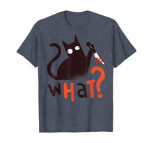 Ladda upp bild till gallerivisning, Funny Killer Cat With Knife Halloween Costume Men Women Gift T-Shirt 376153