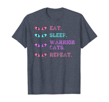Ladda upp bild till gallerivisning, Funny shirts V-neck Tank top Hoodie sweatshirt usa uk au ca gifts for Funny Cat Warriors Clan Eyes - Eat Sleep Warrior Cats Repeat T-Shirt 1057869