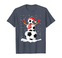 Ladda upp bild till gallerivisning, Funny shirts V-neck Tank top Hoodie sweatshirt usa uk au ca gifts for Soccer Ball Snowman Santa Hat Funny Christmas T-Shirt 466704