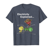 Ladda upp bild till gallerivisning, Ohm Volt Amp Electricity Explained Funny Electrician Nerd TShirt167230