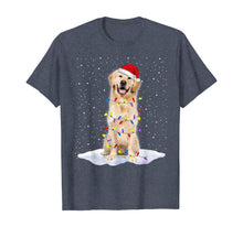 Ladda upp bild till gallerivisning, Funny shirts V-neck Tank top Hoodie sweatshirt usa uk au ca gifts for Golden retriever Santa Christmas Tree Lights Xmas Gifts T-Shirt 740329