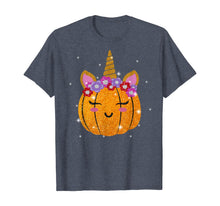 Ladda upp bild till gallerivisning, Cute Unicorn Pumpkin Funny Halloween Thanksgiving Gift T-Shirt 203969