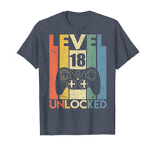 Ladda upp bild till gallerivisning, Level 18 Unlocked Tshirt 18th Video Gamer Birthday Boy Gifts 248399