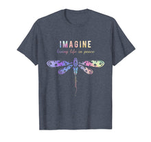 Ladda upp bild till gallerivisning, Funny shirts V-neck Tank top Hoodie sweatshirt usa uk au ca gifts for Dragonfly Imagine Living Life In Peace Hippie Shirt 2000662