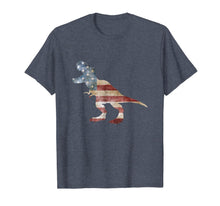 Ladda upp bild till gallerivisning, Dino USA American Flag T-Shirt 4th Of July Gift 94645