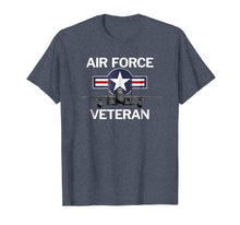 Ladda upp bild till gallerivisning, Funny shirts V-neck Tank top Hoodie sweatshirt usa uk au ca gifts for Air Force Veteran T-Shirt with Vintage Roundel and F15 Jet 235884
