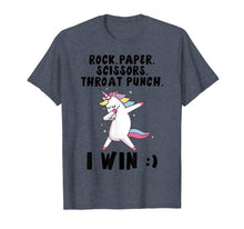 Ladda upp bild till gallerivisning, Funny shirts V-neck Tank top Hoodie sweatshirt usa uk au ca gifts for Rock paper scissors throat punch I win Unicorn T-Shirt 224809