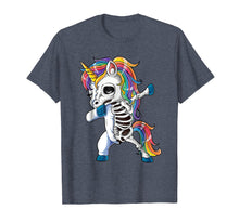 Ladda upp bild till gallerivisning, Funny shirts V-neck Tank top Hoodie sweatshirt usa uk au ca gifts for Dabbing Unicorn Skeleton T shirt Halloween Girls Dab Gifts 3643376
