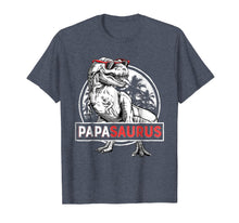 Ladda upp bild till gallerivisning, Papasaurus T Shirt T Rex Papa Saurus Dinosaur Men Dad Daddy