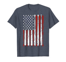 Ladda upp bild till gallerivisning, Vintage American Flag Baseball Men Boys Apparel Dad 4th July T-Shirt 110366