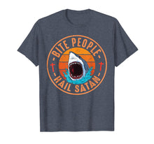 Ladda upp bild till gallerivisning, Funny shirts V-neck Tank top Hoodie sweatshirt usa uk au ca gifts for Retro Vintage Bite People Hail Satan Angry Shark Tshirt Gift 2357146